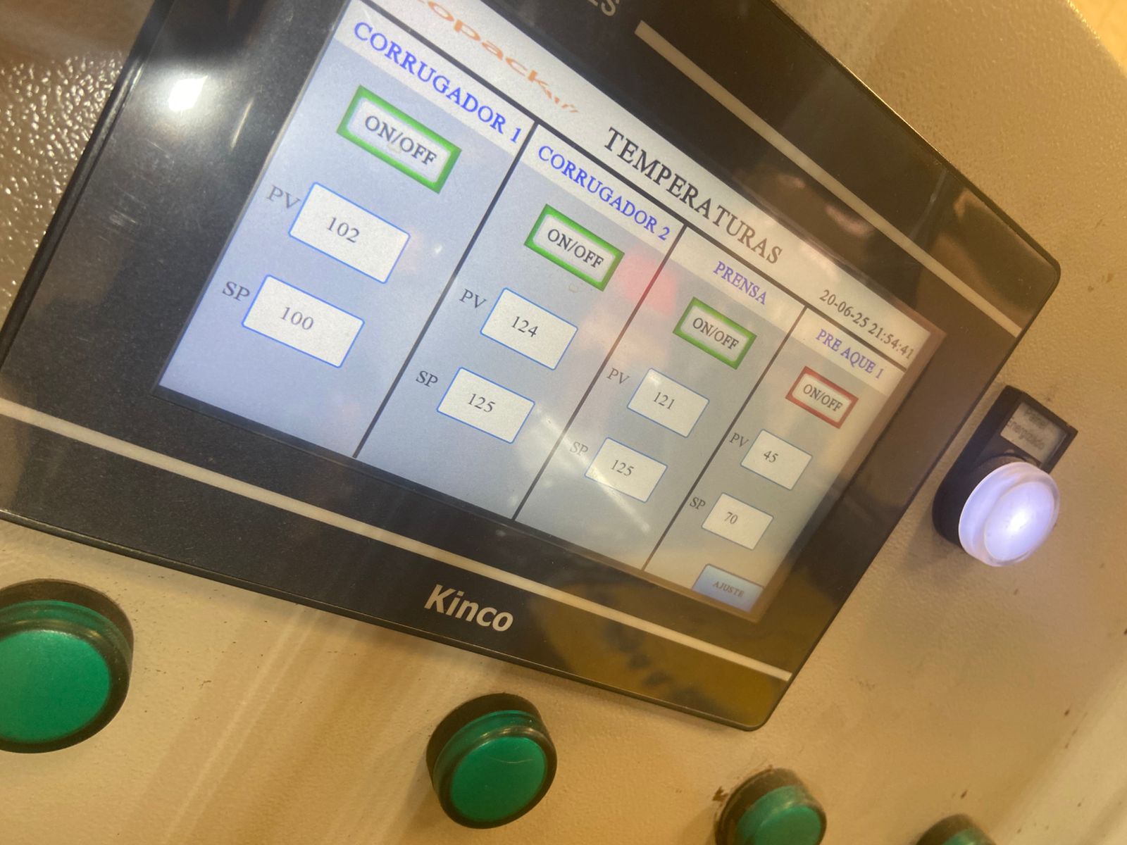 Controle de Temperatura com IHM Kinco